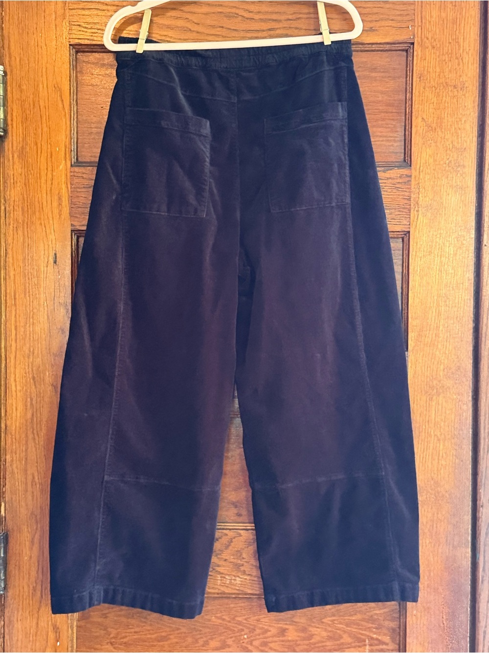 NWT PILCRO Izzie Relaxed Pull On Barrel Trousers Corduroy Navy High Waisted M - Picture 7 of 11
